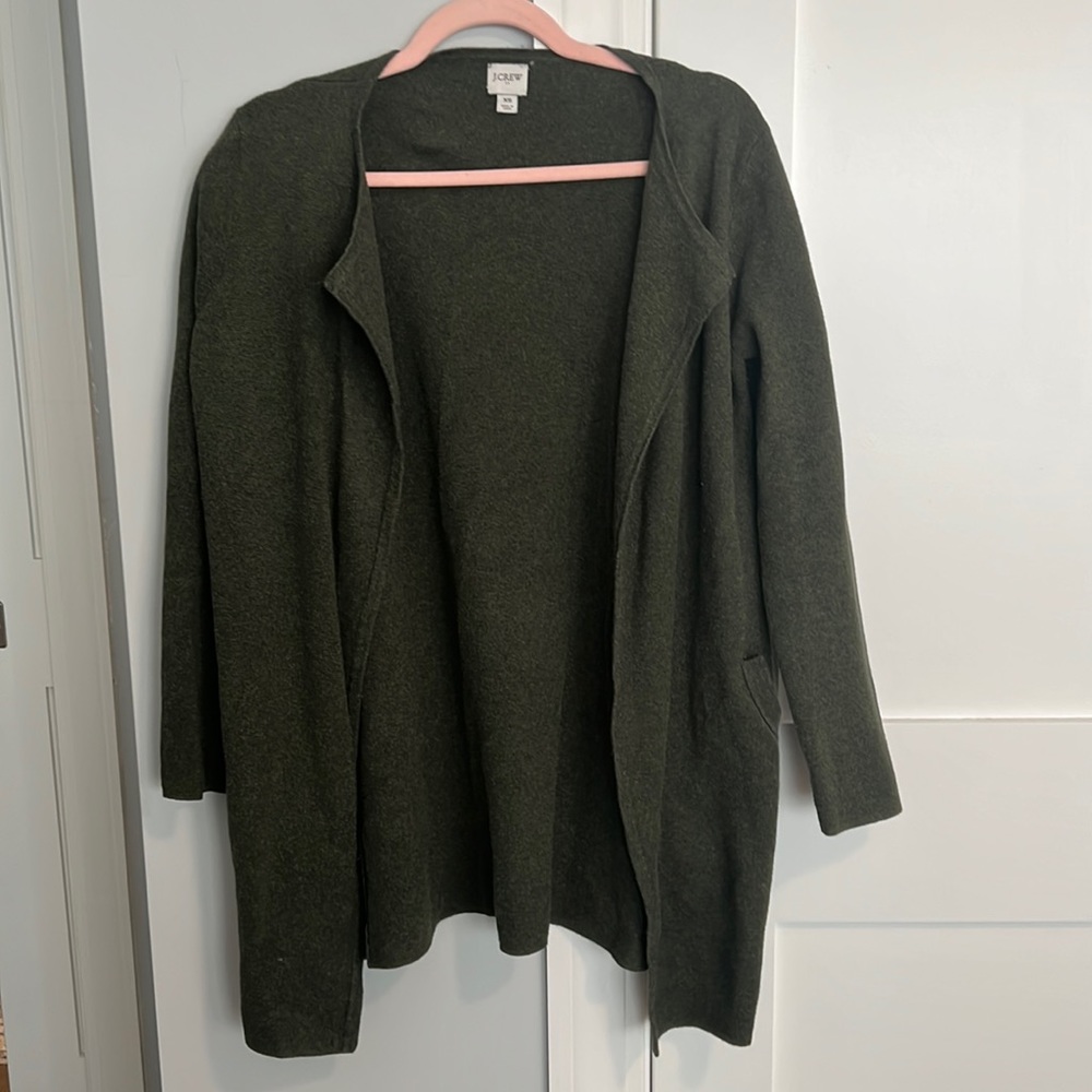 Jcrew factory olive open blazer